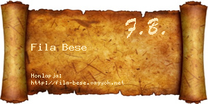 Fila Bese névjegykártya